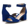 imageDREAM PAIRS Womens Chunkle Low Heel Pump Ankle Strap Dress SandalRoyal Blue
