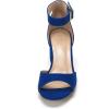 imageDREAM PAIRS Womens Chunkle Low Heel Pump Ankle Strap Dress SandalRoyal Blue
