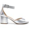 imageDREAM PAIRS Womens Chunkle Low Heel Pump Ankle Strap Dress SandalSilvermetallic