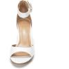 imageDREAM PAIRS Womens Chunkle Low Heel Pump Ankle Strap Dress SandalWhite