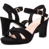 imageDREAM PAIRS Womens Chunky Heels Open Toe Ankle Strap Sparkly Heels Pump SandalsBlackSuede