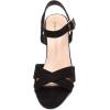 imageDREAM PAIRS Womens Chunky Heels Open Toe Ankle Strap Sparkly Heels Pump SandalsBlackSuede