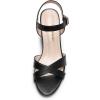 imageDREAM PAIRS Womens Chunky Heels Open Toe Ankle Strap Sparkly Heels Pump SandalsBlackpu