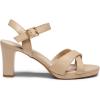 imageDREAM PAIRS Womens Chunky Heels Open Toe Ankle Strap Sparkly Heels Pump SandalsNudepu