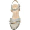 imageDREAM PAIRS Womens Chunky Heels Open Toe Ankle Strap Sparkly Heels Pump SandalsSilverGlitter