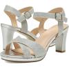 imageDREAM PAIRS Womens Chunky Heels Open Toe Ankle Strap Sparkly Heels Pump SandalsSilverGlitter