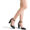 imageDREAM PAIRS Womens Coco High Heels Chunky Block Pumps Pointed Closed Toe Ankle Strap Dress ShoesBlackPu