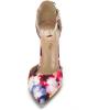 imageDREAM PAIRS Womens Coco High Heels Chunky Block Pumps Pointed Closed Toe Ankle Strap Dress ShoesFloral