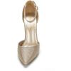 imageDREAM PAIRS Womens Coco High Heels Chunky Block Pumps Pointed Closed Toe Ankle Strap Dress ShoesGoldGlitter