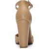 imageDREAM PAIRS Womens Coco High Heels Chunky Block Pumps Pointed Closed Toe Ankle Strap Dress ShoesNudePu
