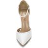 imageDREAM PAIRS Womens Coco High Heels Chunky Block Pumps Pointed Closed Toe Ankle Strap Dress ShoesWhitePu