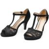 imageDREAM PAIRS Womens Fashion Stilettos Open Toe Pump Heel SandalsBlack2