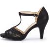 imageDREAM PAIRS Womens Fashion Stilettos Open Toe Pump Heel SandalsBlack2