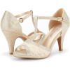imageDREAM PAIRS Womens Fashion Stilettos Open Toe Pump Heel SandalsGold2