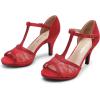 imageDREAM PAIRS Womens Fashion Stilettos Open Toe Pump Heel SandalsRedsuede