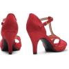 imageDREAM PAIRS Womens Fashion Stilettos Open Toe Pump Heel SandalsRedsuede