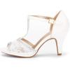 imageDREAM PAIRS Womens Fashion Stilettos Open Toe Pump Heel SandalsWhite2