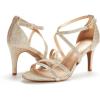 imageDREAM PAIRS Womens Gigi Fashion Stilettos Open Toe Pump Heel SandalsGoldGlitter