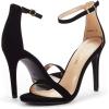 imageDREAM PAIRS Womens High Heels Flower Ankle Strap Stilettos Round Open Toe Dressy Sexy SandalsBlackNubuck