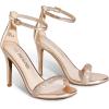 imageDREAM PAIRS Womens High Heels Flower Ankle Strap Stilettos Round Open Toe Dressy Sexy SandalsChampagnerhinestone