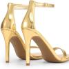 imageDREAM PAIRS Womens High Heels Flower Ankle Strap Stilettos Round Open Toe Dressy Sexy SandalsGoldmetallic