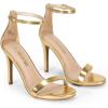 imageDREAM PAIRS Womens High Heels Flower Ankle Strap Stilettos Round Open Toe Dressy Sexy SandalsGoldmetallic