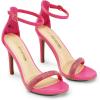 imageDREAM PAIRS Womens High Heels Flower Ankle Strap Stilettos Round Open Toe Dressy Sexy SandalsHot Pinkrhinestone