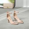 imageDREAM PAIRS Womens High Heels Flower Ankle Strap Stilettos Round Open Toe Dressy Sexy SandalsNudeSuede