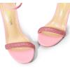 imageDREAM PAIRS Womens High Heels Flower Ankle Strap Stilettos Round Open Toe Dressy Sexy SandalsPinkrhinestone