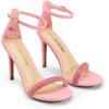 imageDREAM PAIRS Womens High Heels Flower Ankle Strap Stilettos Round Open Toe Dressy Sexy SandalsPinkrhinestone