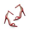 imageDREAM PAIRS Womens High Heels Flower Ankle Strap Stilettos Round Open Toe Dressy Sexy SandalsRedSuede