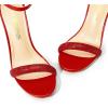 imageDREAM PAIRS Womens High Heels Flower Ankle Strap Stilettos Round Open Toe Dressy Sexy SandalsRedrhinestone