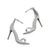 imageDREAM PAIRS Womens High Heels Flower Ankle Strap Stilettos Round Open Toe Dressy Sexy SandalsSilverGlitter