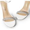 imageDREAM PAIRS Womens High Heels Flower Ankle Strap Stilettos Round Open Toe Dressy Sexy SandalsWhiterhinestone