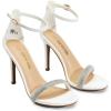 imageDREAM PAIRS Womens High Heels Flower Ankle Strap Stilettos Round Open Toe Dressy Sexy SandalsWhiterhinestone