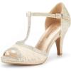 imageDREAM PAIRS Womens Fashion Stilettos Open Toe Pump Heel SandalsGold2