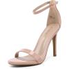 imageDREAM PAIRS Womens High Heels Flower Ankle Strap Stilettos Round Open Toe Dressy Sexy SandalsPinkPat