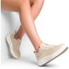 imageDREAM PAIRS Women Chunky City Tweed Comfortable Casual Platform Fashion SneakerApricotknitarch