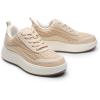 imageDREAM PAIRS Women Chunky City Tweed Comfortable Casual Platform Fashion SneakerApricotknitarch
