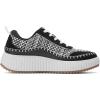 imageDREAM PAIRS Women Chunky City Tweed Comfortable Casual Platform Fashion SneakerBlackWhitearch