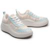 imageDREAM PAIRS Women Chunky City Tweed Comfortable Casual Platform Fashion SneakerBlueRainbowknitarch
