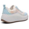 imageDREAM PAIRS Women Chunky City Tweed Comfortable Casual Platform Fashion SneakerBlueRainbowknitarch