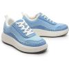 imageDREAM PAIRS Women Chunky City Tweed Comfortable Casual Platform Fashion SneakerBlueknitarch