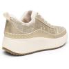 imageDREAM PAIRS Women Chunky City Tweed Comfortable Casual Platform Fashion SneakerGoldarch