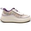 imageDREAM PAIRS Women Chunky City Tweed Comfortable Casual Platform Fashion SneakerWhitePurplearch