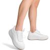 imageDREAM PAIRS Women Chunky City Tweed Comfortable Casual Platform Fashion SneakerWhitearch