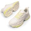 imageDREAM PAIRS Women Chunky Fashion Sneakers Platform Bold LaceUp Comfortable SneakersIvoryYellowbold