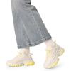 imageDREAM PAIRS Women Chunky Fashion Sneakers Platform Bold LaceUp Comfortable SneakersIvoryYellowbold