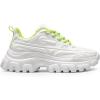 imageDREAM PAIRS Women Chunky Fashion Sneakers Platform Bold LaceUp Comfortable SneakersWhiteGreenbold