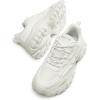 imageDREAM PAIRS Women Chunky Fashion Sneakers Platform Bold LaceUp Comfortable SneakersWhitebold